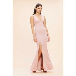 Sandra Side Slit Mermaid Gown dress the population